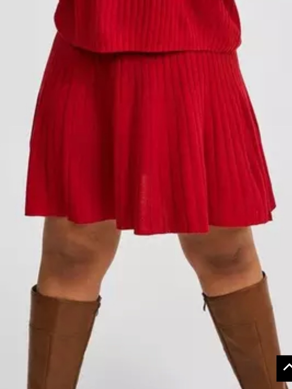 NWT Jester Red Ribbed Knit Sweater Circle Skirt torrid sz. 4 XXXXL